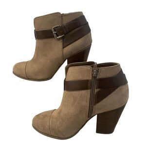 Carlos by Carlos Santana | brown and tank ankle booties size 7